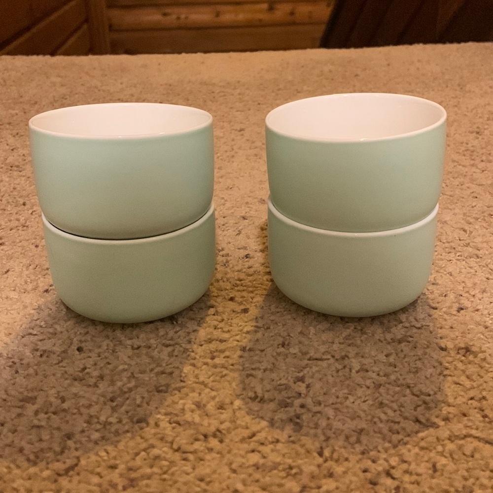 CB2 Small Mint Green Dessert Bowls